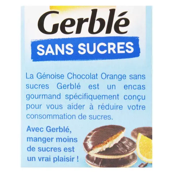 Gerblé Sugar Free Chocolate Orange Sponge Biscuits 140g
