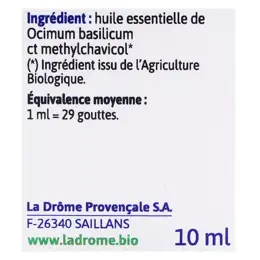 Ladrôme Huile Essentielle Basilic Exotique Bio 10ml