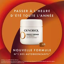 Oenobiol Perfect Bronze Autobronzant Lot de 2 x 30 gélules + 2 éponges beauté