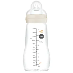 Frasco MAM Feel Good Crystal Fluxo Médio Neutro Mate 2-4m 260 ml
