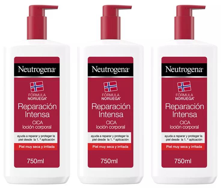 Neutrogena Loção Corporal Reparadora Pele Muito Seca 3x750 ml