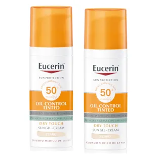 Eucerin Face Oil Control Dry Touch Gel Cream SPF50+ Tinted Light 2x50 ml