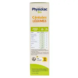 Physiolac Bio Céréales aux Légumes +4m 200g