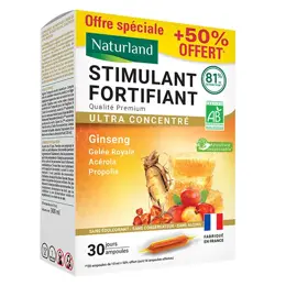 NATURLAND STIMULANT FORTIFIANT BIO 20 AMP.x10ML + 10 AMP. x 10ML OFFERTES