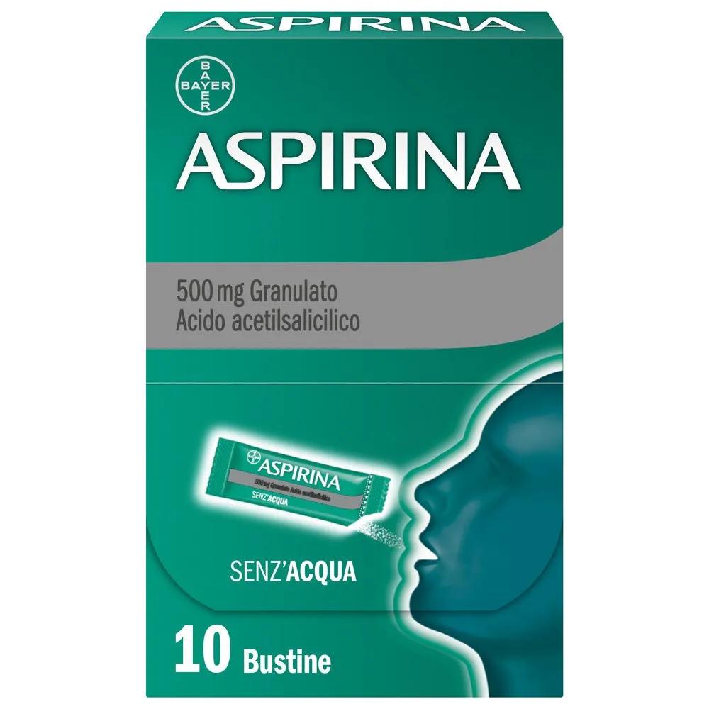 Aspirina in Granuli Senz'Acqua Antidolorifico e Antinfiammatorio contro Mal di Testa e Dolore 10 Bustine