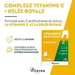 Vitavea Vitamine C + Gelée Royale Fortifiant 24 comprimés à croquer