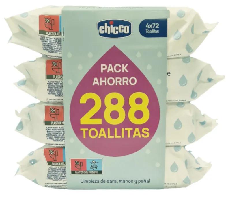 Chicco Geurende Doekjes zonder Deksel 4x72 stuks