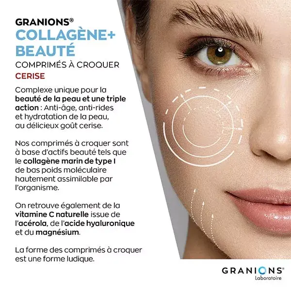 Granions Collagen+ Beauty Cherry 120 chewable tablets