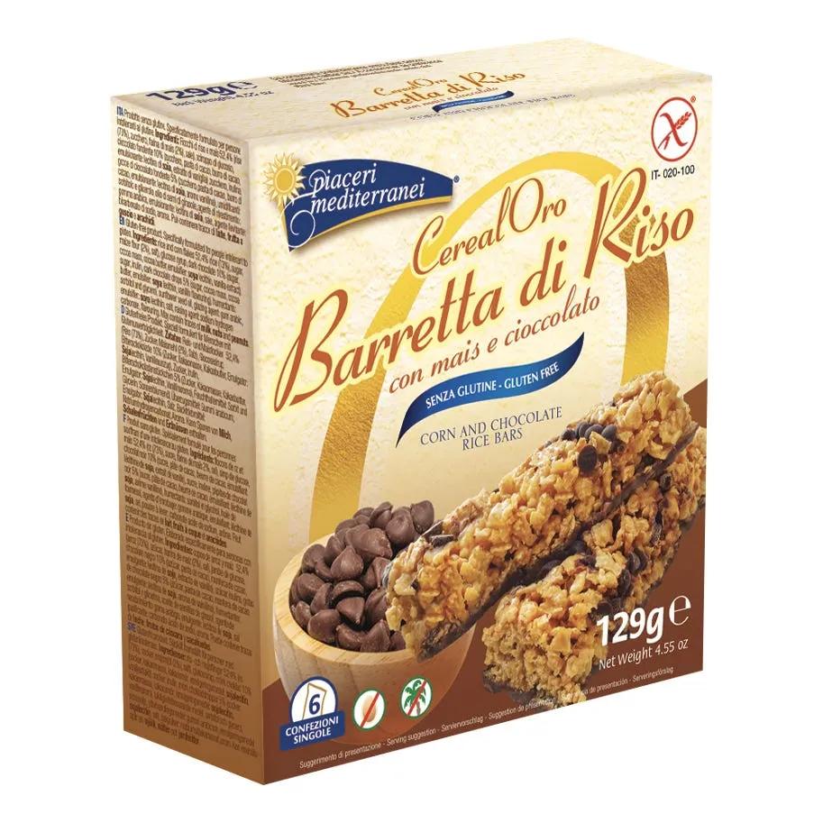 Piaceri Mediterranei CerealOro Barretta di Riso con Mais e Cioccolato Senza Glutine 6x21,5 g