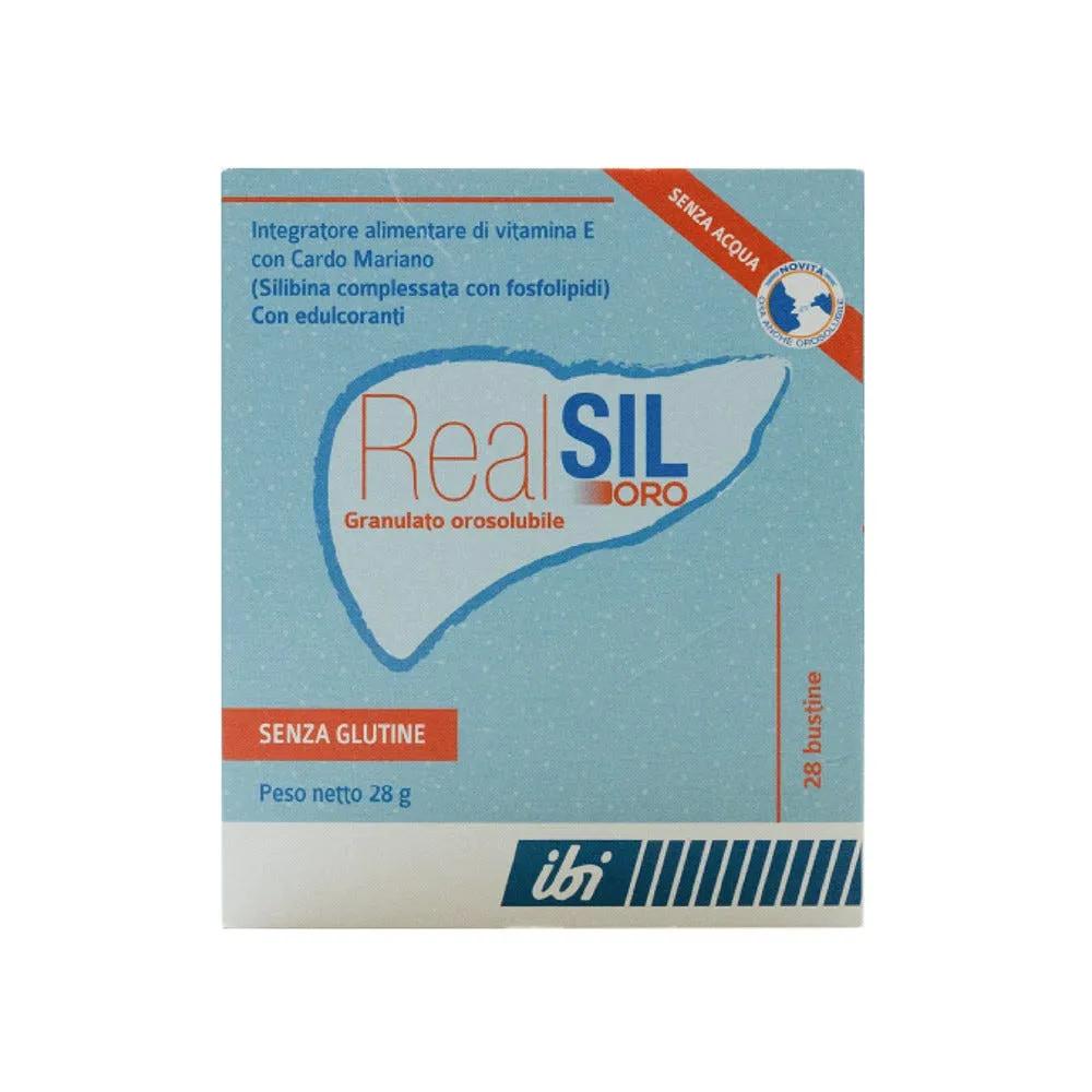 RealSIL Oro Integratore Antiossidante Di Vitamina E Con Cardo Mariano 28 bustine