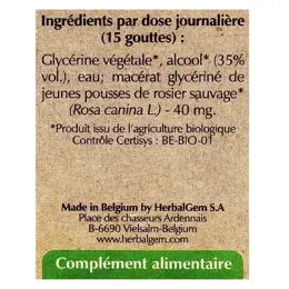 Herbalgem Macérat Concentré Rosier Sauvage Bio 30ml