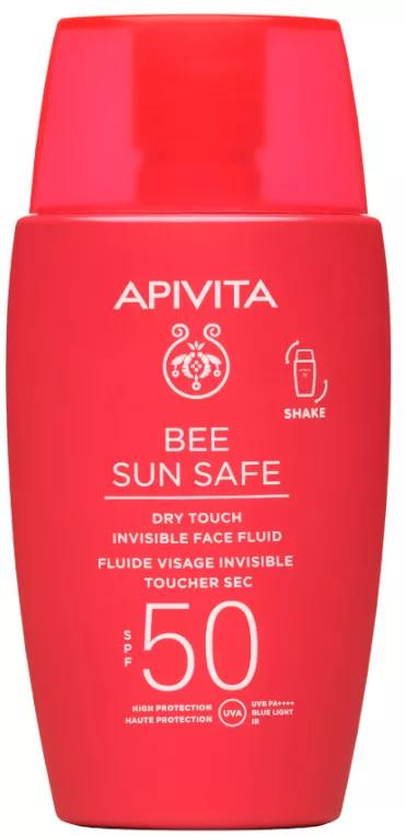 Apivita Bee Sun Safe Onzichtbare Gezichtsvloeistof Dry Touch SPF50 50 ml