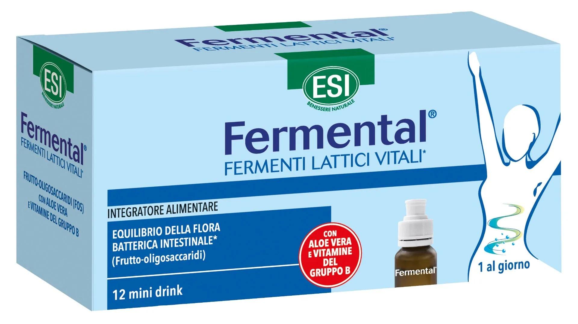 Esi Fermental Max Mini Drink Integratore Ripristina Flora Batterica Intestinale 12 Flaconcini