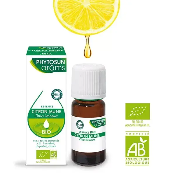 Phytosun Arôms Huile Essentielle Citron Jaune Bio 10ml