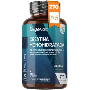 WeightWorld Creatine Monohydrate 3000mg 270 Tablets