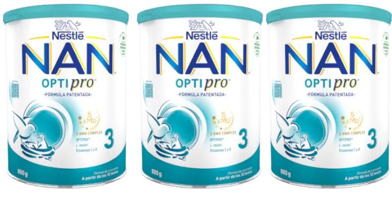 Nestlé Nan Optipro 3 Lait de Croissance 4x800 gr