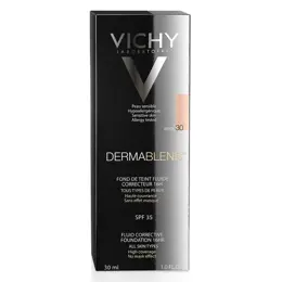 Vichy Dermablend Fond de Teint Fluide Correcteur 16h N°30 Beige 30ml