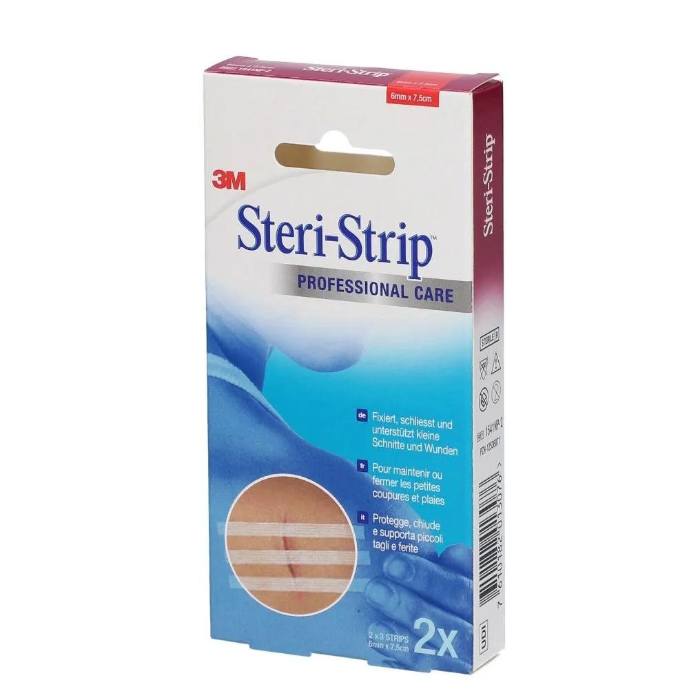 3M Steristrip Cerotto Sterile Per Sutura Piccole Ferite 6x75 mm 6 Pezzi