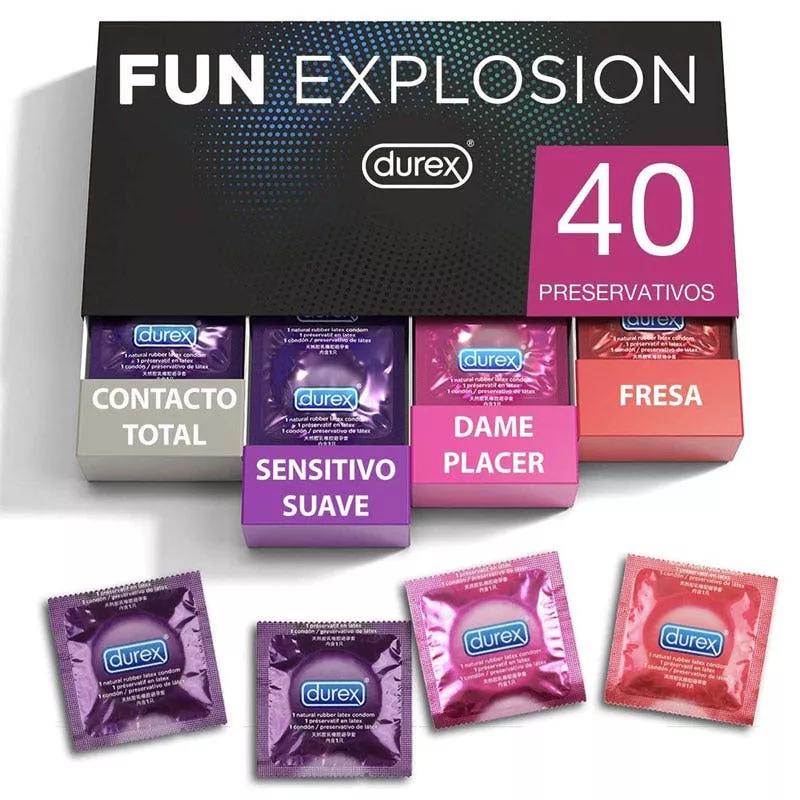 Durex preservativos divertidos explosão de 40 unidades