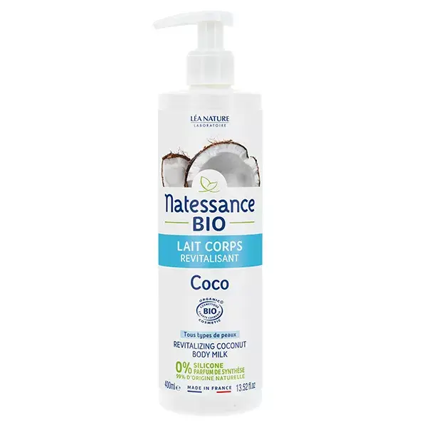 Natessance Organic Coconut Revitalizing Body Milk 400ml