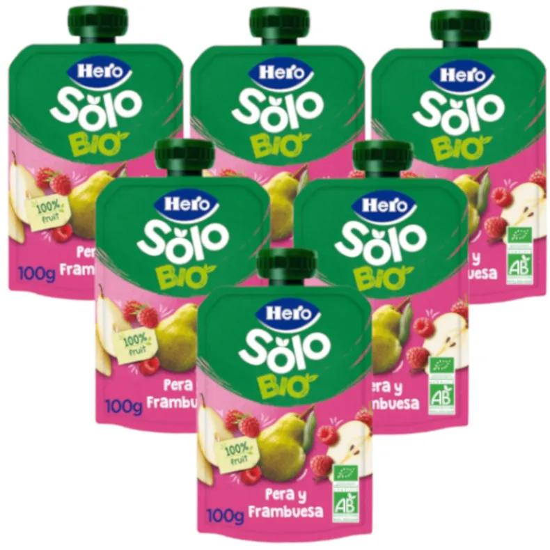 Hero Solo Bio Peer en Framboos Zak +4m 6x100 gr