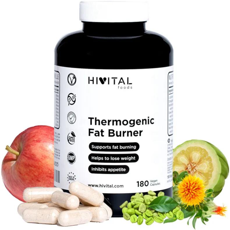 Hivital Brûleur de graisse thermogénique Brûleur de graisse 180 Capsules végétaliennes