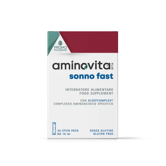 Aminovita Plus Sonno Fast Integratore Per Il Sonno ed Il Rilassamento 20 Stick