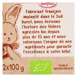 Babybio Desserts Lactés Bol Riz au Lait de Coco Mangue +8m Bio Lot de 2 x 100g