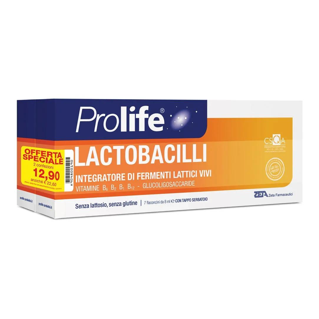 Prolife Lactobacilli Integratore Di Fermenti Lattici PROMO BIPACCO 2 Confezioni da 7 flaconi