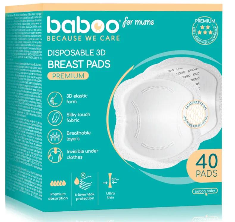 Baboo Ultra-Slim Absorbent Nursing Pads 40 pcs