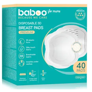 Baboo Discos de Lactancia Absorbentes Ultra-Slim 40 uds