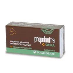 Farmaderbe Propolnutra C Gola Integratore 32 Compresse Masticabili