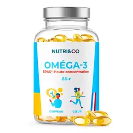 Nutri & Co Les Oméga-3 Huile de Poissons Sauvages 60 gélules