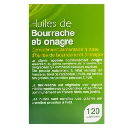 Nat & Form Bio Bourrache Onagre Vitamine E 120 capsules