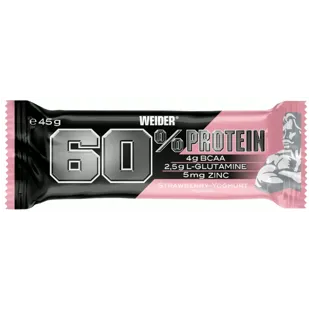 Weider 60%ProteinBar Strawberry Yoghurt 45 gr