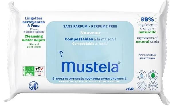 Mustela Salviette Compostabili Senza Profumo 60 Pezzi