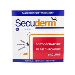 Secuderm Taille XL  pansement secondaire 100% étanche - 20*50cm