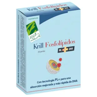 100% Natural Krill Fosfolípidos PL + DHA 90 Perlas