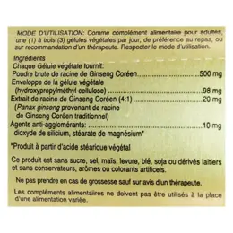 Solgar Ginseng Coréen Panax 50 gélules végétales