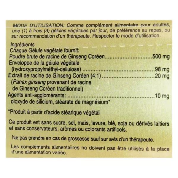 Solgar Ginseng coreano Panax - 50 comprimidos vegetales