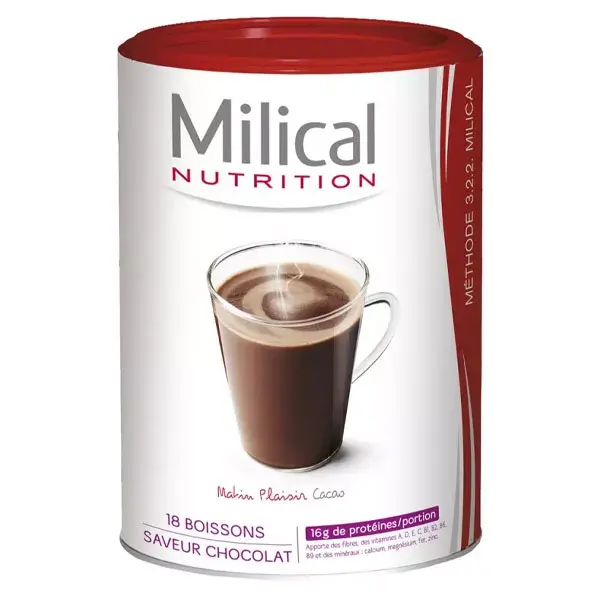Milical Hyperprotein drink flavor chocolate Format Eco 18 drinks