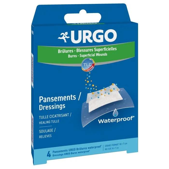 Urgo Ustioni Superficiali Waterproof 10x7cm 4 Cerotti