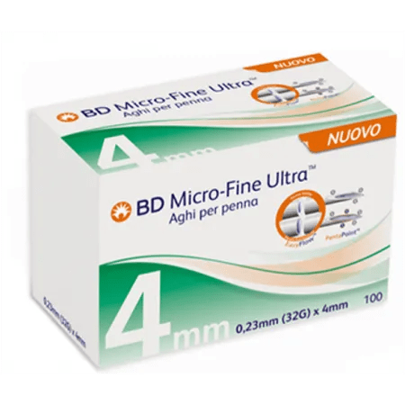 BD Micro-Fine Aghi 32GX4mm per Penna Insulina 100 pezzi