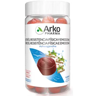 Arkopharma Arkogummies Estrés, Resistencia física y Mental con Ashwagandha 60 Caramelos de Goma