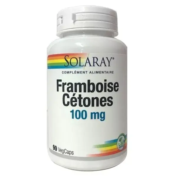 Solaray Framboise Cétones 100mg 90 capsules végétales