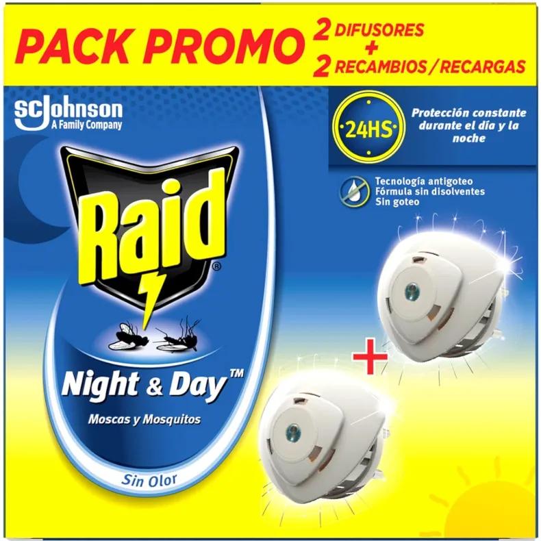 Night & Day Electric Raid 2 apparaten + 2 reserveonderdelen