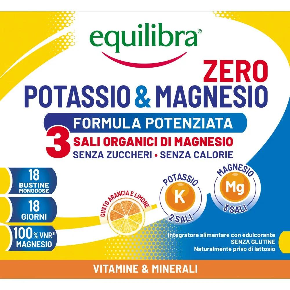 Equilibra Zero Potassio & Magnesio Zero3 Integratore per Stanchezza Fisica e Mentale 18 Bustine