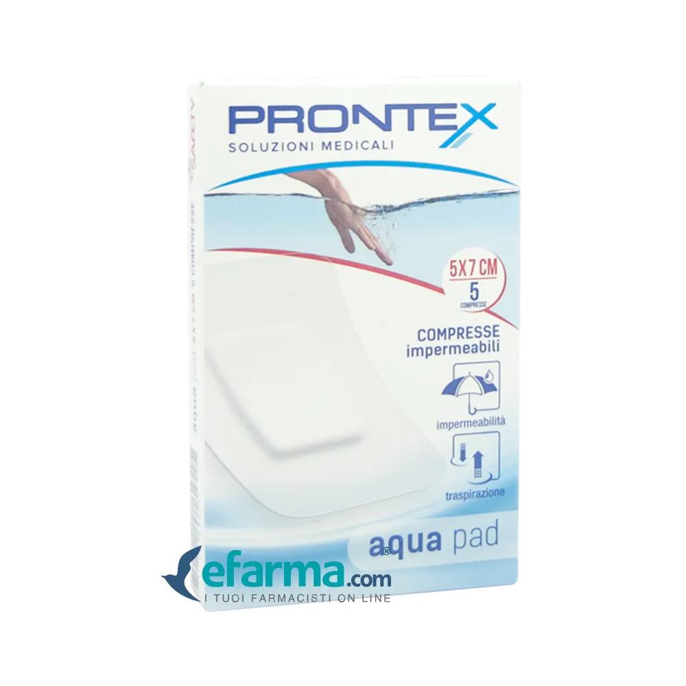 Safety Prontex Aqua Pad Medicazione Sterile In TNT Resistente All'acqua 5x7 cm 5 Pezzi