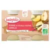 Babybio Fruits Pot Pomme Vanille +4m Bio 2 x 130g