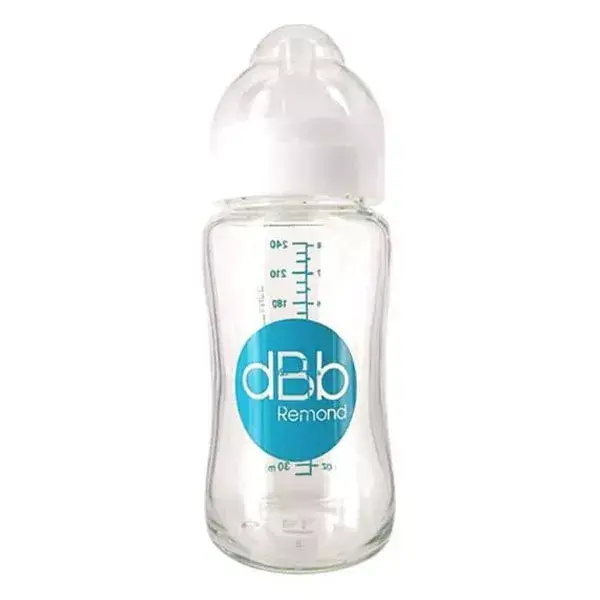 dBb Remond Biberon Silicone Large Ouverture +0m Blanc 240ml 